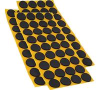 Adsamm® / 108 x Patins antidérapants Autocollants en Caoutchouc cellulaire EPDM/ø 24 mm/Noir/Rond/Patins antidérapants de 2,5 mm d'épaisseur