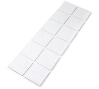 Adsamm® / 12 x patins en feutre / blancs / 40x40 mm / carré / épaisseur 3,5 mm / patins glisseurs auto-adhésifs de qualité optimale