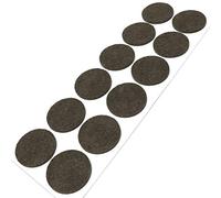 Adsamm® / 12 x patins en feutre / bruns / Ø 40 mm / rond / épaisseur 3,5 mm / patins glisseurs auto-adhésifs de qualité optimale
