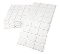 Adsamm® / 120 x patins en feutre / blancs / 25x35 mm / rectangulaire / épaisseur 3,5 mm / patins glisseurs auto-adhésifs de qualité optimale