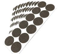 Adsamm® / 120 x patins en feutre / bruns / Ø 34 mm / rond / épaisseur 3,5 mm / patins glisseurs auto-adhésifs de qualité optimale