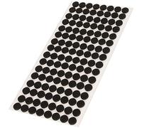 Adsamm® / 128 x patins en feutre / noirs / Ø 12 mm / rond / épaisseur 3,5 mm / patins glisseurs auto-adhésifs de qualité optimale