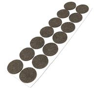 Adsamm® / 14 x patins en feutre / bruns / Ø 32 mm / rond / épaisseur 3,5 mm / patins glisseurs auto-adhésifs de qualité optimale