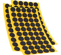 Adsamm® / 150 x Patins antidérapants Autocollants en Caoutchouc cellulaire EPDM/ø 16 mm/Noir/Rond/Patins antidérapants de 2,5 mm d'épaisseur
