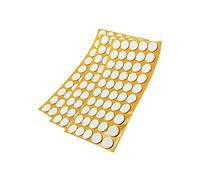 Adsamm® / 150 x Patins antidérapants Autocollants en Caoutchouc cellulaire EPDM/ø 20 mm/Blanc/Rond/Patins antidérapants de 2,5 mm d'épaisseur