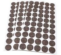 Adsamm® / 150 x Patins en feutre en laine véritable / marron / Ø 22 mm / rond / 3 mm hauteur / patins glisseurs auto-adhésifs de qualité Adsamm®