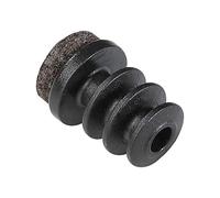 Adsamm® / 16 x Embouts insert à ailettes avec feutre / noir / Ø 12 - 14 mm / rond / patin glisseur avec feutre de la qualité premium Adsamm® / pour pieds tubulaires