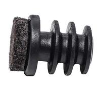 Adsamm® / 16 x Embouts insert à ailettes avec feutre / noir / Ø 16 - 18 mm / rond / patin glisseur avec feutre de la qualité premium Adsamm® / pour pieds tubulaires