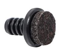 Adsamm® / 16 x Embouts insert à ailettes avec feutre / noir / Ø 8 - 9 mm / rond / patin glisseur avec feutre de la qualité premium Adsamm® / pour pieds tubulaires