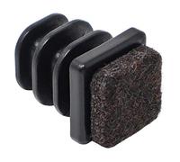 Adsamm® / 16 x Embouts insert à ailettes avec feutre / noir / 11x11 - 13x13 mm / carré / patin glisseur avec feutre de la qualité premium Adsamm® / pour pieds tubulaires