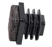 Adsamm® / 16 x Embouts insert à ailettes avec feutre / noir / 12x12 - 14x14 mm / carré / patin glisseur avec feutre de la qualité premium Adsamm® / pour pieds tubulaires