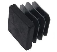 Adsamm® / 16 x Embouts insert à ailettes / noir / 21x21 - 23x23 mm / carré / patin glisseur / pour pieds tubulaires