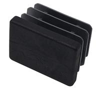 Adsamm® / 16 x Embouts insert à ailettes / noir / 21x31 - 23x33 mm / rectangulaire / patin glisseur / pour pieds tubulaires