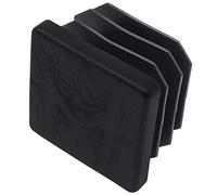 Adsamm® / 16 x Embouts insert à ailettes / noir / 36x36 - 38x38 mm / carré / patin glisseur / pour pieds tubulaires
