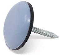 Adsamm® / 16 x Glisseurs PTFE avec clou / bleu-gris / Ø 20 mm / rond / patins en PTFE à clou