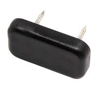 Adsamm® / 16 x patins glisseurs en plastique avec clou / noirs / 18x30 mm / rectangulaire / pieds glisseurs en plastique à clou pour meubles, de qualité optimale de Adsamm®