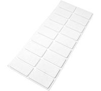 Adsamm® / 18 x patins en feutre / blancs / 25x50 mm / rectangulaire / épaisseur 3,5 mm / patins glisseurs auto-adhésifs de qualité optimale