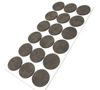 Adsamm® / 18 x patins en feutre / bruns / Ø 36 mm / rond / épaisseur 3,5 mm / patins glisseurs auto-adhésifs de qualité optimale