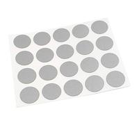 Adsamm® / 20 x caches adhésifs pour tête de vis / argent / Ø 13 mm / rond / caches autocollants avec fine épaisseur 0,45 mm, d'Adsamm®