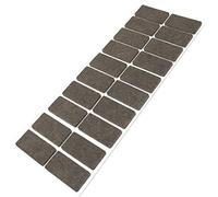 Adsamm® / 20 x patins en feutre / bruns / 20x40 mm / rectangulaire / épaisseur 3,5 mm / patins glisseurs auto-adhésifs de qualité optimale