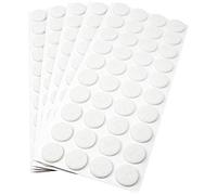 Adsamm® / 200 x patins en feutre / blancs / Ø 18 mm / rond / épaisseur 3,5 mm / patins glisseurs auto-adhésifs de qualité optimale