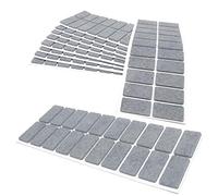 Adsamm® / 200 x patins en feutre / gris / 20x40 mm / rectangulaire / épaisseur 3,5 mm / patins glisseurs auto-adhésifs de qualité optimale