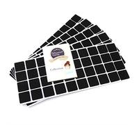 Adsamm® / 200 x patins en feutre / noirs / 25x25 mm / carré / épaisseur 3,5 mm / patins glisseurs auto-adhésifs de qualité optimale