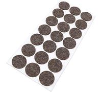 Adsamm® / 21 x Patins en feutre en laine véritable / marron / Ø 30 mm / rond / 3 mm hauteur / patins glisseurs auto-adhésifs de qualité Adsamm®
