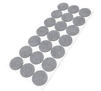 Adsamm® / 21 x patins en feutre / gris / Ø 30 mm / rond / épaisseur 3,5 mm / patins glisseurs auto-adhésifs de qualité optimale