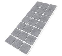 Adsamm® / 21 x patins en feutre / gris / 30x30 mm / carré / épaisseur 3,5 mm / patins glisseurs auto-adhésifs de qualité optimale