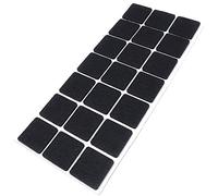 Adsamm® / 21 x patins en feutre / noirs / 30x30 mm / carré / épaisseur 3,5 mm / patins glisseurs auto-adhésifs de qualité optimale