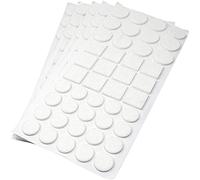 Adsamm® / 220 x patins en feutre / différentes tailles / Ø 28 mm / Ø20 mm / 25x25 mm / blancs / mixedx mm / carré / épaisseur 3,5 mm / patins glisseurs auto-adhésifs de qualité optimale