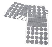Adsamm® / 220 x patins en feutre / différentes tailles / Ø 28 mm / Ø20 mm / 25x25 mm / gris / mixedx mm / carré / épaisseur 3,5 mm / patins glisseurs auto-adhésifs de qualité optimale