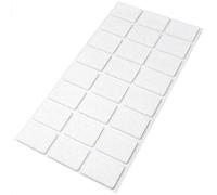 Adsamm® / 24 x patins en feutre / blancs / 25x35 mm / rectangulaire / épaisseur 3,5 mm / patins glisseurs auto-adhésifs de qualité optimale