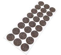 Adsamm® / 24 x Patins en feutre en laine véritable / marron / Ø 28 mm / rond / 3 mm hauteur / patins glisseurs auto-adhésifs de qualité Adsamm®