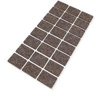 Adsamm® / 24 x Patins en feutre en laine véritable / marron / 25x35 mm / rectangulaire / 3 mm hauteur / patins glisseurs auto-adhésifs de qualité Adsamm®