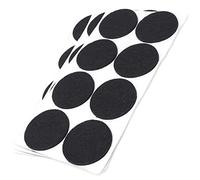 Adsamm® / 24 x patins en feutre / noirs / Ø 50 mm / rond / épaisseur 3,5 mm / patins glisseurs auto-adhésifs de qualité optimale