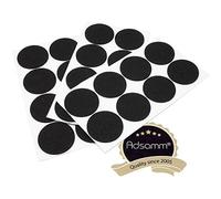 Adsamm® / 24 x patins en feutre / noirs / Ø 60 mm / rond / épaisseur 3,5 mm / patins glisseurs auto-adhésifs de qualité optimale