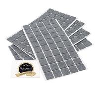 Adsamm® / 250 x patins en feutre / gris / 20x20 mm / carré / épaisseur 3,5 mm / patins glisseurs auto-adhésifs de qualité optimale