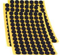 Adsamm® / 252 x Patins antidérapants Autocollants en Caoutchouc cellulaire EPDM/ø 12 mm/Noir/Rond/Patins antidérapants de 2,5 mm d'épaisseur