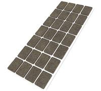 Adsamm® / 28 x patins en feutre / bruns / 20x30 mm / rectangulaire / épaisseur 3,5 mm / patins glisseurs auto-adhésifs de qualité optimale