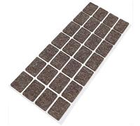 Adsamm® / 28 x Patins en feutre en laine véritable / marron / 20x30 mm / rectangulaire / 3 mm hauteur / patins glisseurs auto-adhésifs de qualité Adsamm®