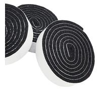 Adsamm® / 3 x Rouleaux de rubans adhésifs en feutre découpables / noirs / 19x1000 mm / rouleaux / épaisseur 3,5 mm / patins feutre auto-adhésifs de qualité optimale