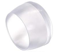 Adsamm® / 32 x Embouts extérieur / transparent / Ø 24 - 25 mm / rond / robuste glisseur à fixer sur tout les jambes rondes des meubles / pour zones sèches et humides.