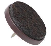 Adsamm® / 32 x patins en feutre avec clou / bruns / Ø 35 mm / rond / patins glisseurs à pointe de qualité optimale de Adsamm®