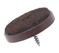 Adsamm® / 32 x patins en feutre avec vis / bruns / Ø 40 mm / rond / patins glisseurs pour visser de qualité Top de Adsamm®