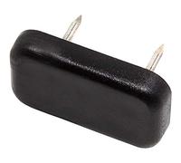 Adsamm® / 32 x patins glisseurs en plastique avec clou / noirs / 18x30 mm / rectangulaire / pieds glisseurs en plastique à clou pour meubles, de qualité optimale de Adsamm®