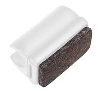 Adsamm® / 32 x Patins pour chaises et tables à piètement luge avec feutre / blanc / Ø 8 - 9 mm / rond / Patin de meuble avec base échangeable en feutre pour mobilier à cadre tubulaire