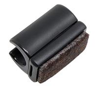 Adsamm® / 32 x Patins pour chaises et tables à piètement luge avec feutre / noir / Ø 12 - 13 mm / rond / Patin de meuble avec base échangeable en feutre pour mobilier à cadre tubulaire