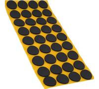 Adsamm® / 36 x Patins antidérapants Autocollants en Caoutchouc cellulaire EPDM/ø 24 mm/Noir/Rond/Patins antidérapants de 2,5 mm d'épaisseur
